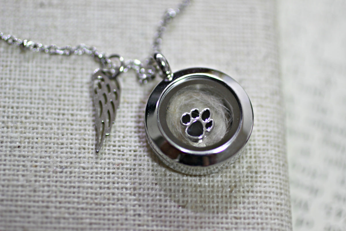Small Pet Fur Locket Necklace
