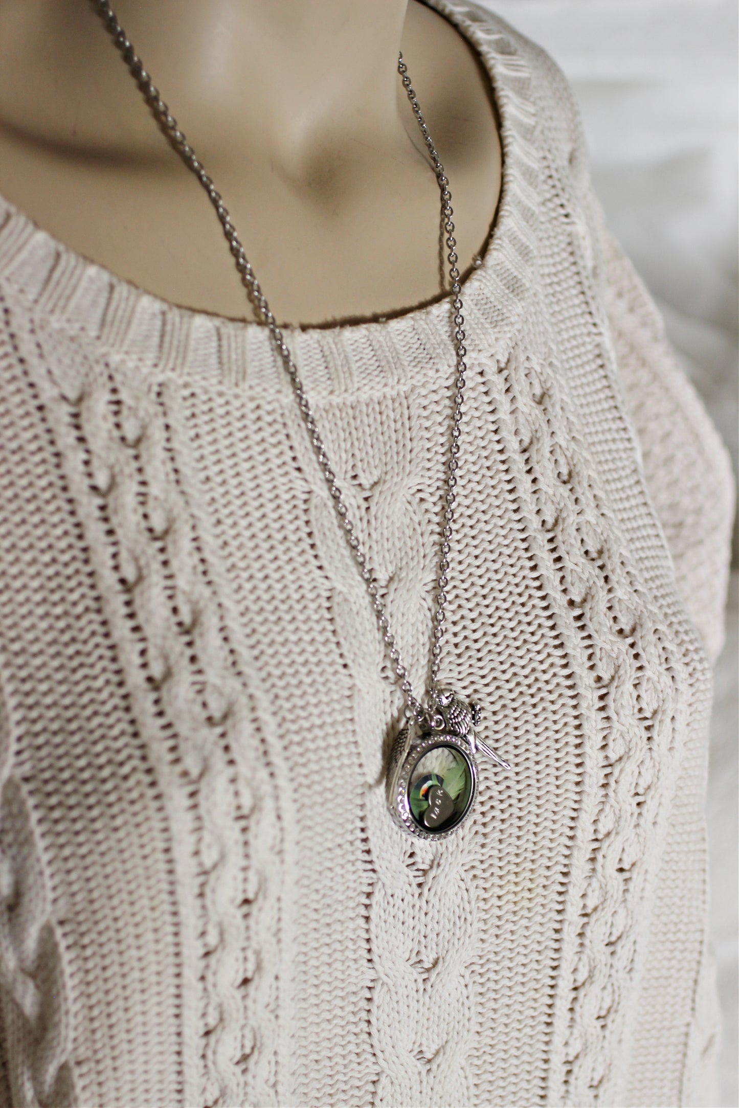 Parrot Necklace, Pet Bird Memorial, Parrot Feather Keepsake, Pet memorial gift, Memorial Jewelry, Bird Lovers Gift, Glass Locket Keepsake