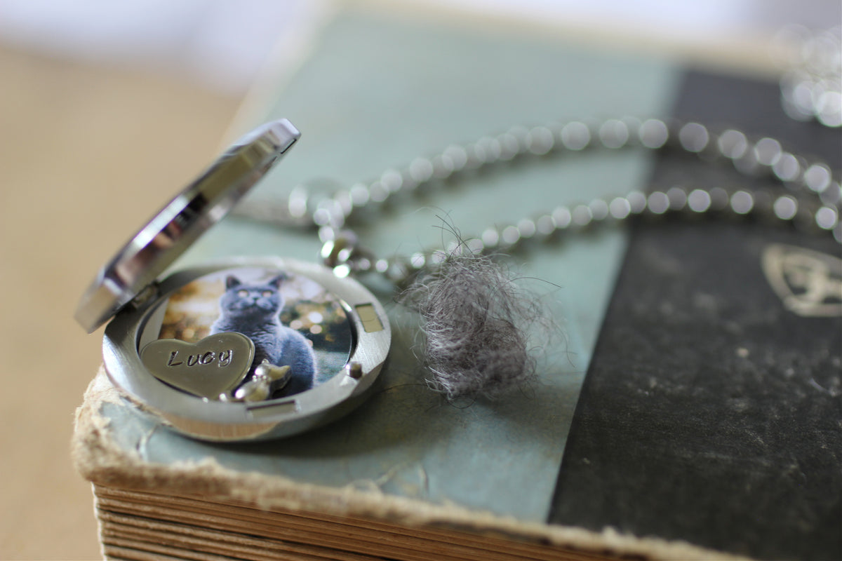 Cat Fur Memory Keepsake Necklace