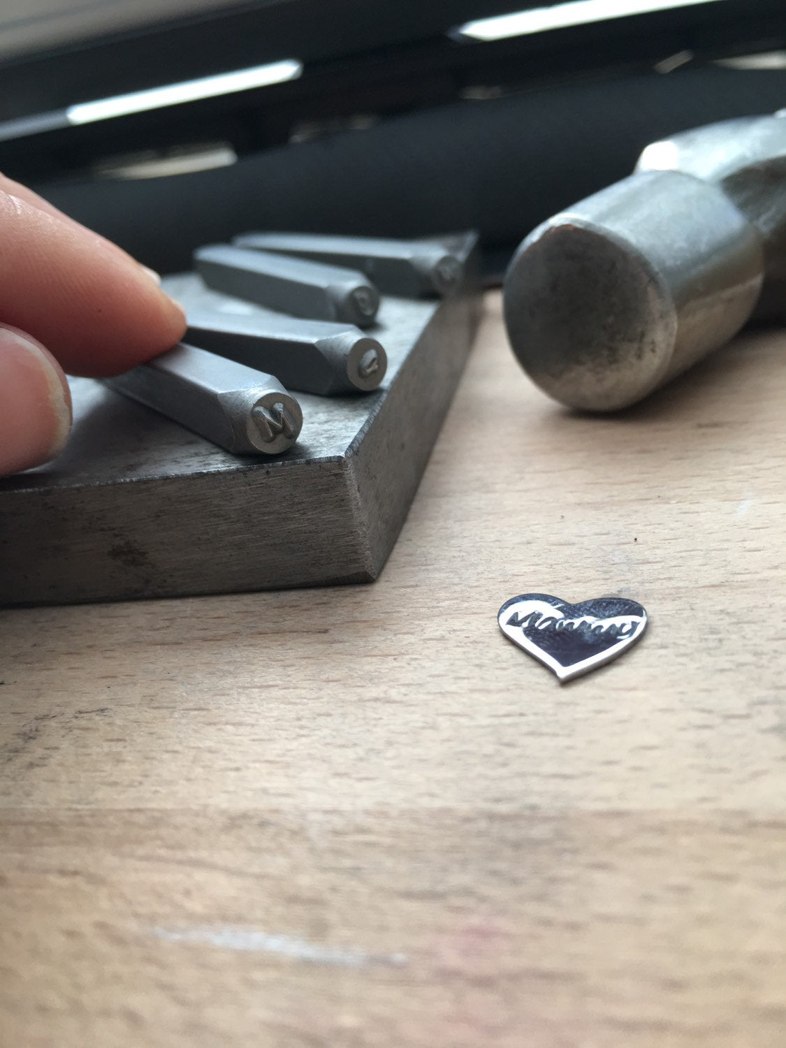 Personalised Name Heart Charms
