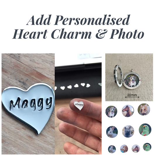 Add Personalised Heart Charm & Pet Photo - For Pet Haus Customers