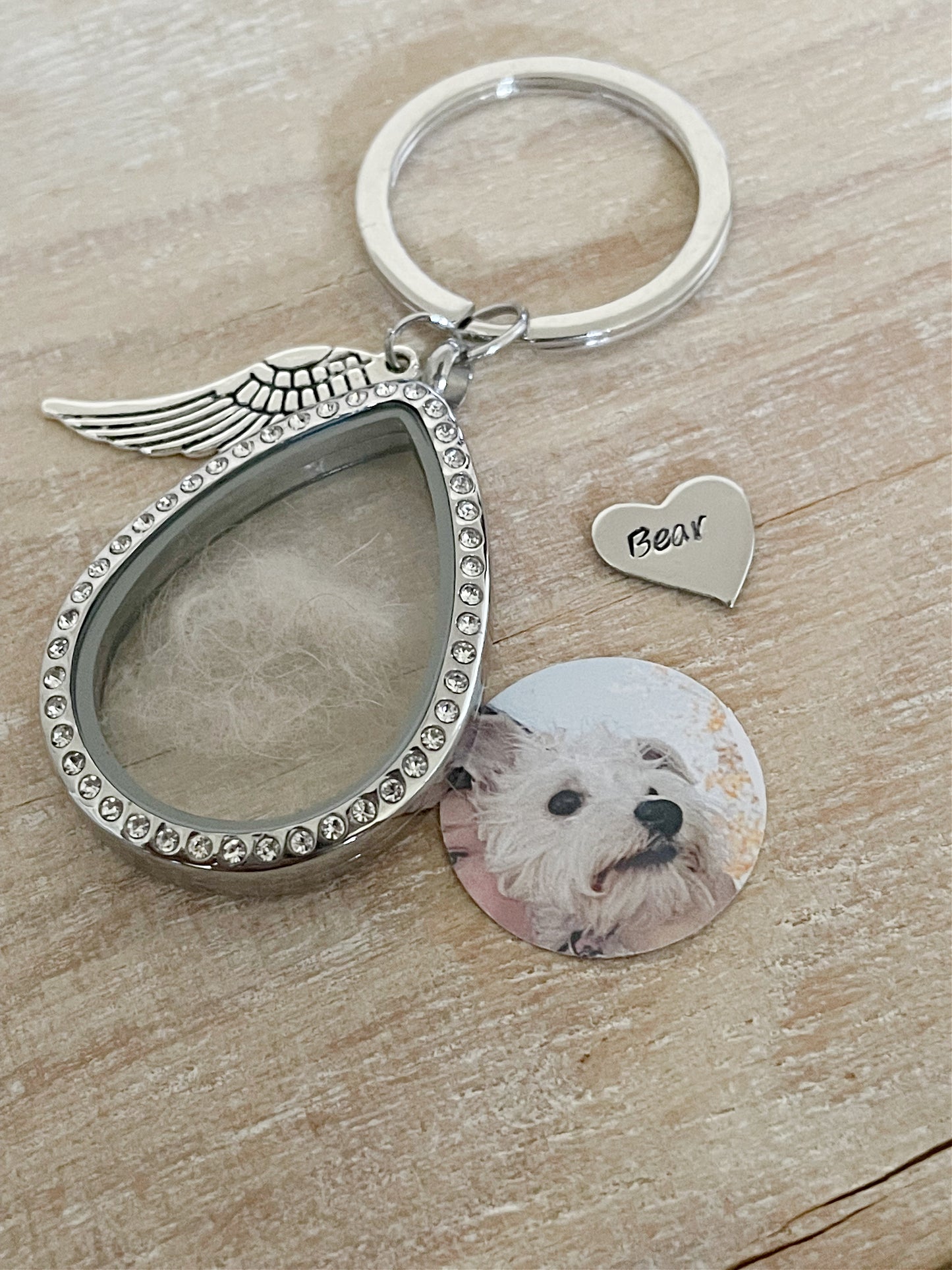 Dog Hair Memorial Keychain, Pet Hair locket, Pet Locket Keyring, Pet Fur Memorial Gift, Dog Hair keepsake, Cat Hair Keepsake, Pet Loss Gifts