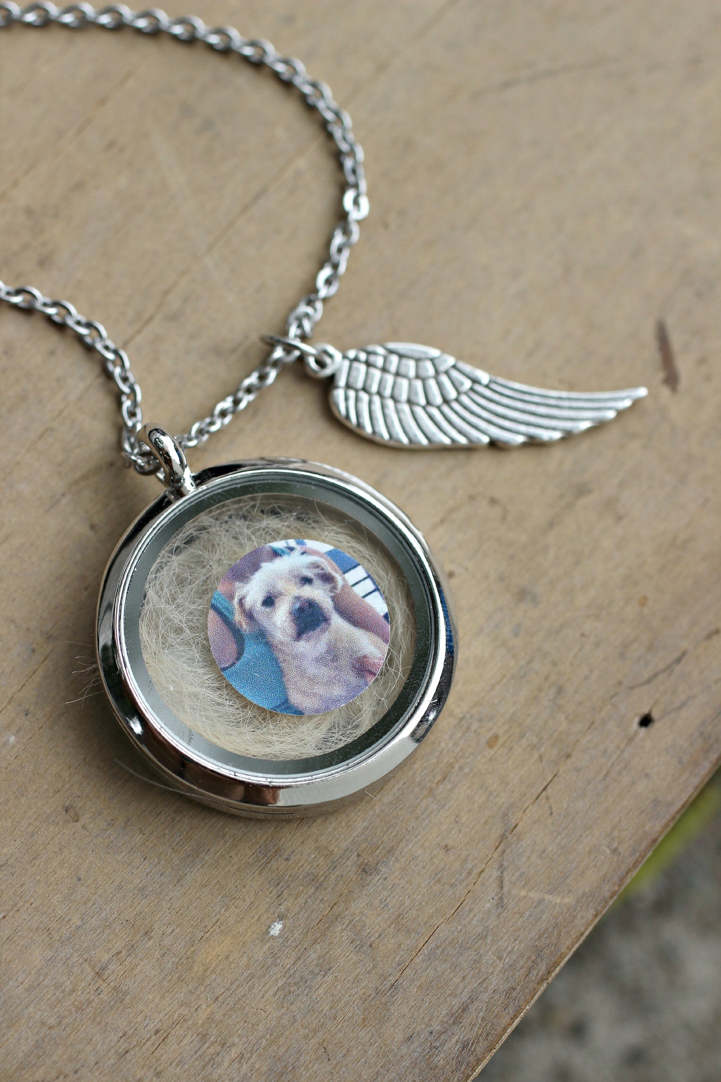 Pet Memorial Gift, Pet Hair Memorial, Locket Necklace With Photo, Memorial Necklace, Pet loss Gifts, Dog Hair Keepsake, Memorial Jewelry, Pet Fur Keepsake