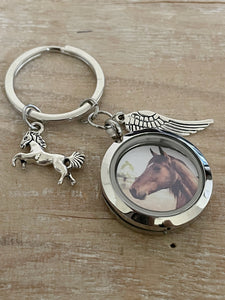Horse Keyring, Horse Hair Keepsake, Horse Hair Keychain, Memorial Jewellery, Horse Gift for a Girl, Horse Tail Keepsake, Horse Mane Locket