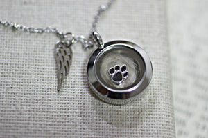 Pet Memorial Gift, Smaller Pet Fur Memory Locket Necklace, DIY Cat or Dog Fur Necklace, Rainbow Bridge Pet Loss Keepsake,Necklace, Pet Grief