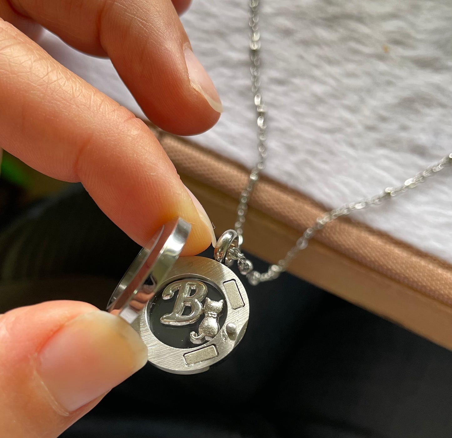 Pet Memorial Gift, Smaller Pet Fur Memory Locket Necklace, DIY Cat or Dog Fur Necklace, Rainbow Bridge Pet Loss Keepsake,Necklace, Pet Grief