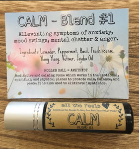 Calming Roll On Blend, Essential Oils Roller Bottle, Anxiety Relief Roller Ball Pure Essential Oils, Amethyst Roller, Calming Gifts, Rescue Remedy