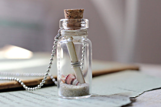 Australian Made Beach Bottle Necklace, Friendship Necklace, Secret Message In A Bottle Necklace, Australian Jewelry, Wholesale Jewelry, Sand